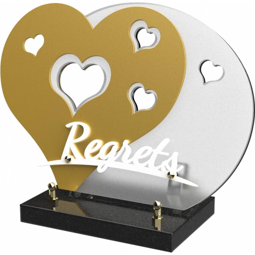 Remarkable Heart Plexiglas Plaque.