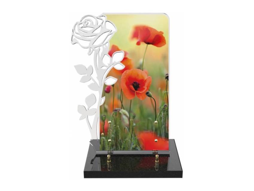 Curved sensitive Plexiglas plaque.