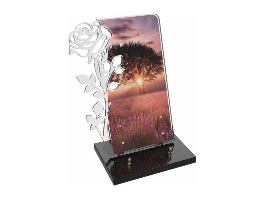 Curved sensitive Plexiglas plaque.