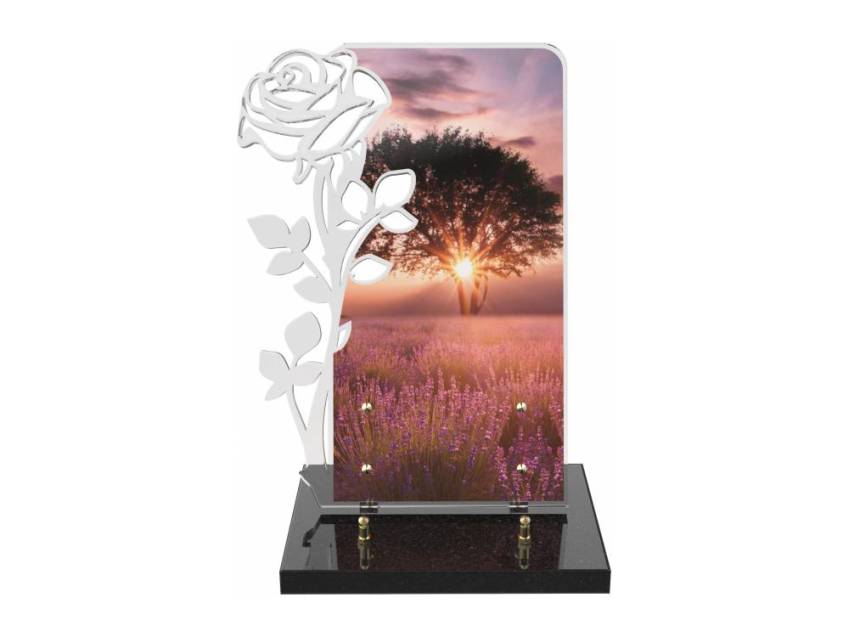 Curved sensitive Plexiglas plaque.