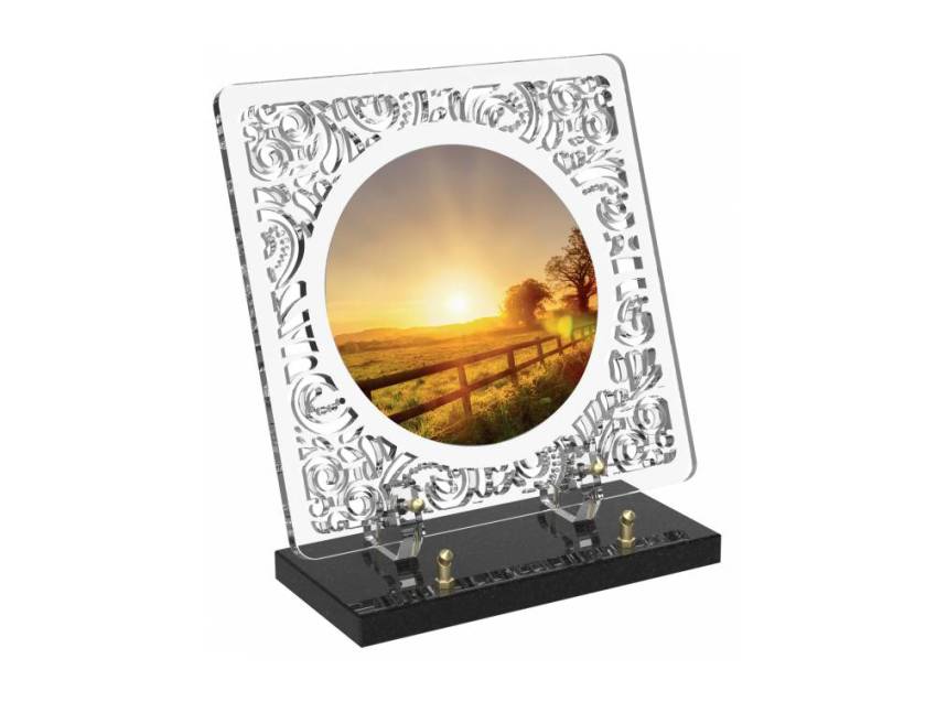 Idyllic Rectangular Plexiglas Plaque.