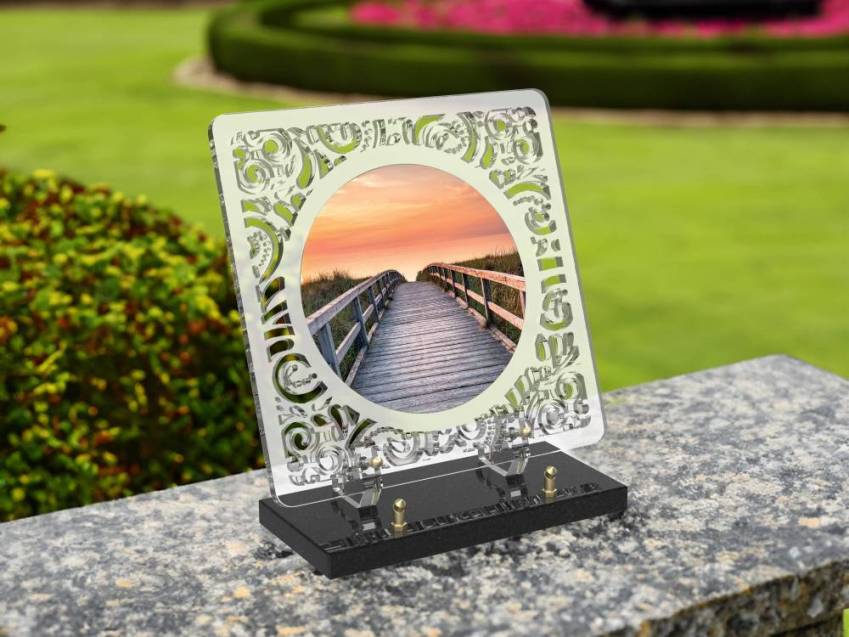 Idyllic Rectangular Plexiglas Plaque.