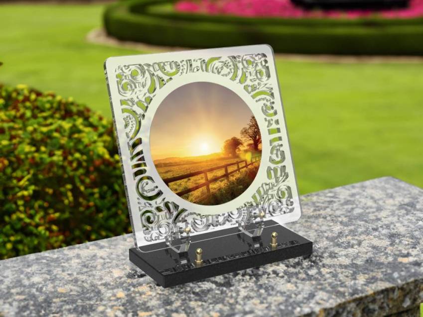 Idyllic Rectangular Plexiglas Plaque.