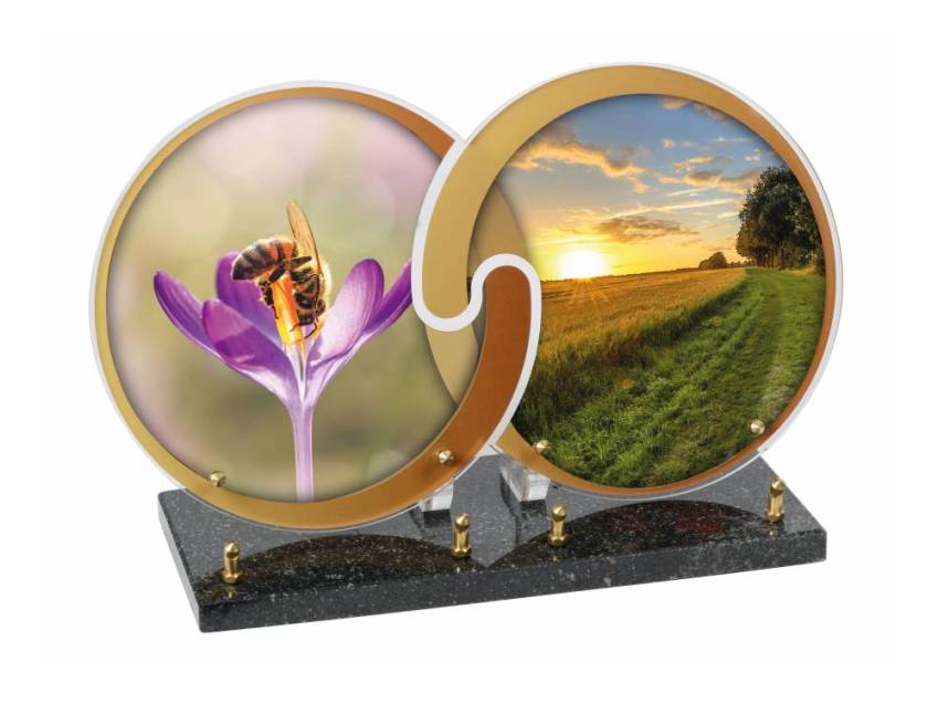 Contemporary sensitive Plexiglas plaque.