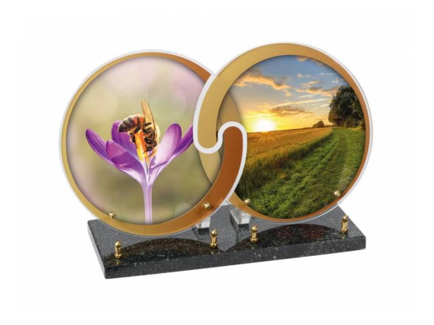 Contemporary sensitive Plexiglas plaque.