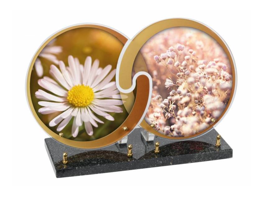 Contemporary sensitive Plexiglas plaque.