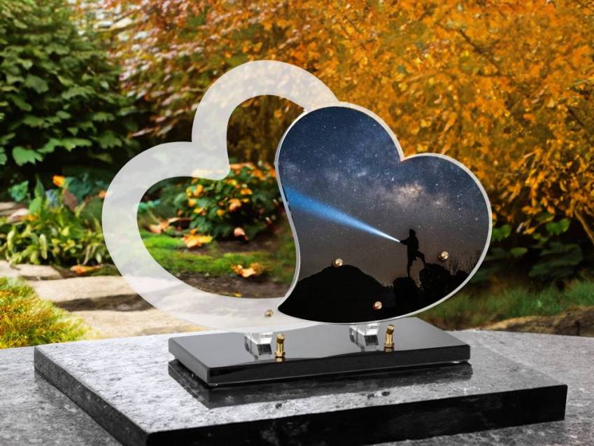 Granite perpetual heart plaque