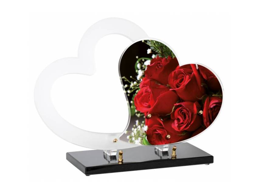 Granite perpetual heart plaque