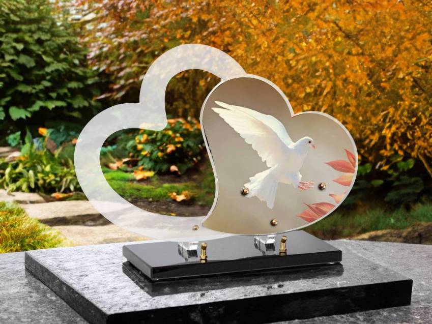 Granite perpetual heart plaque