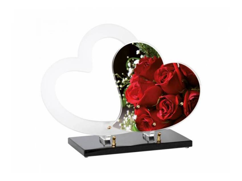 Granite perpetual heart plaque