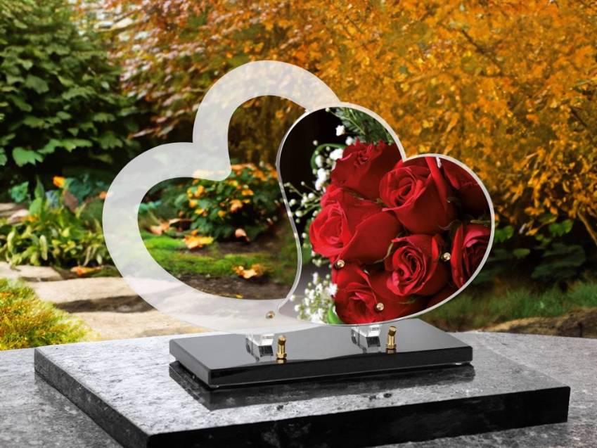 Granite perpetual heart plaque