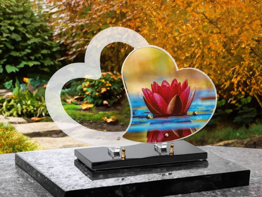 Granite perpetual heart plaque