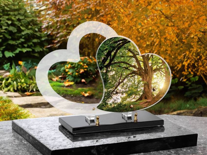 Granite perpetual heart plaque