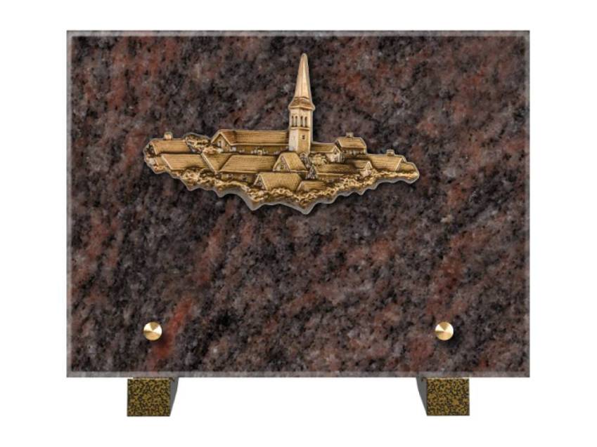 Idyllic Rectangular Granite Plaque.