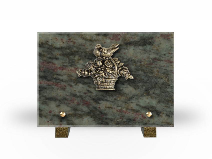 Idyllic Rectangular Granite Plaque.