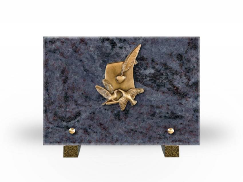 Idyllic Rectangular Granite Plaque.