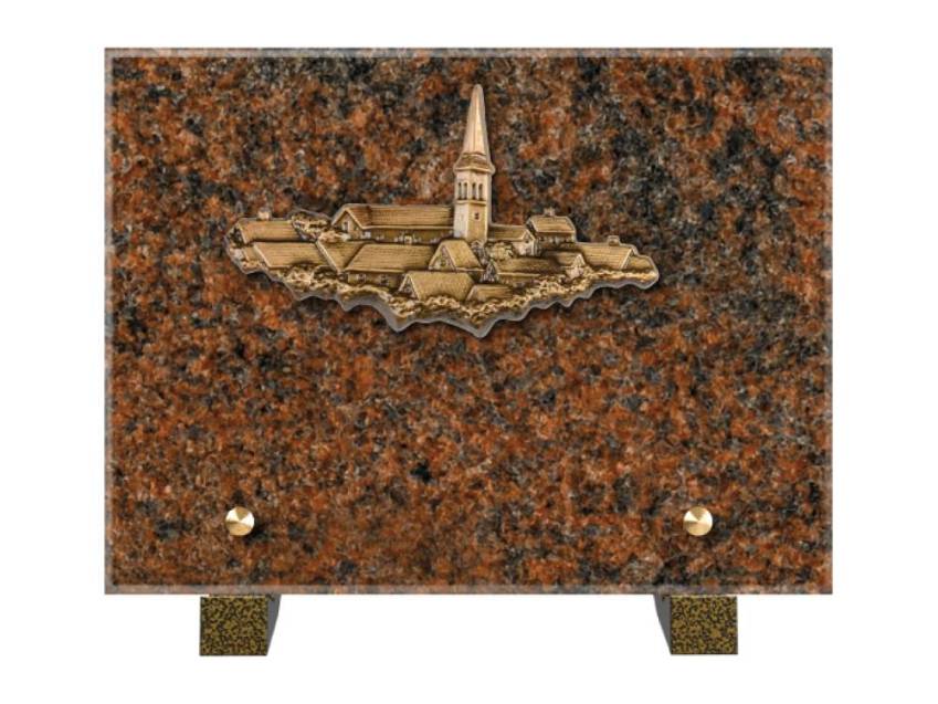 Idyllic Rectangular Granite Plaque.