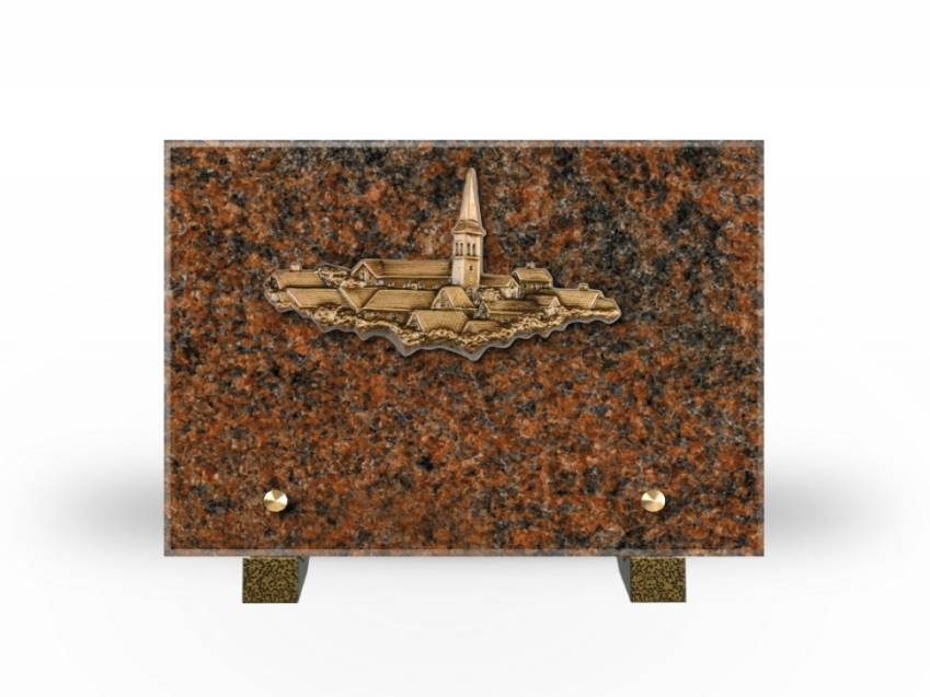 Idyllic Rectangular Granite Plaque.