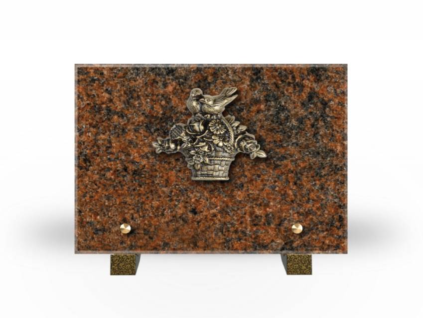 Idyllic Rectangular Granite Plaque.