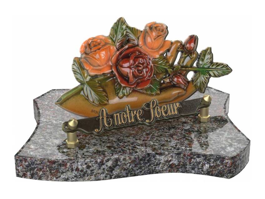 Handcrafted Granite Plaque Estimated