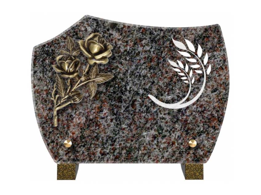 Modern expressive granite plaque.