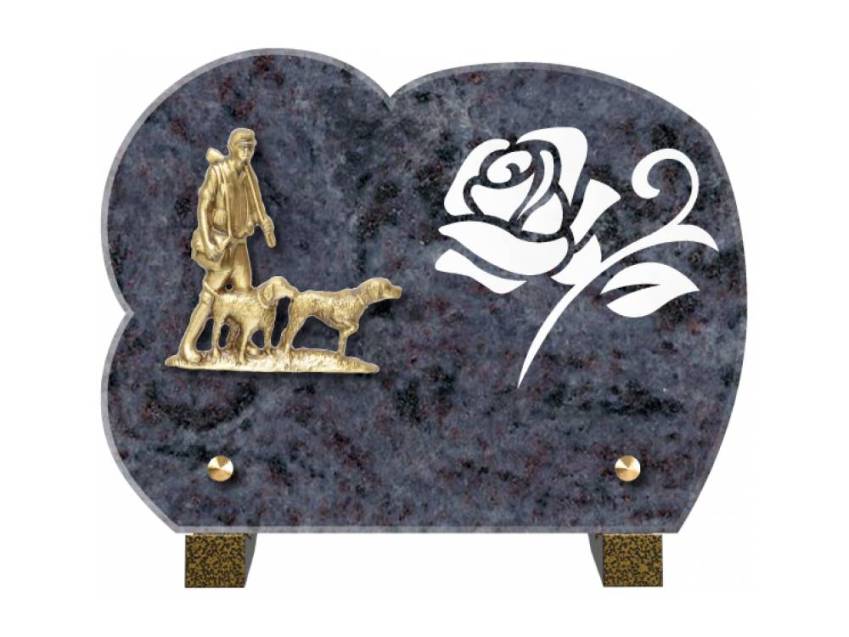 Modern expressive granite plaque.