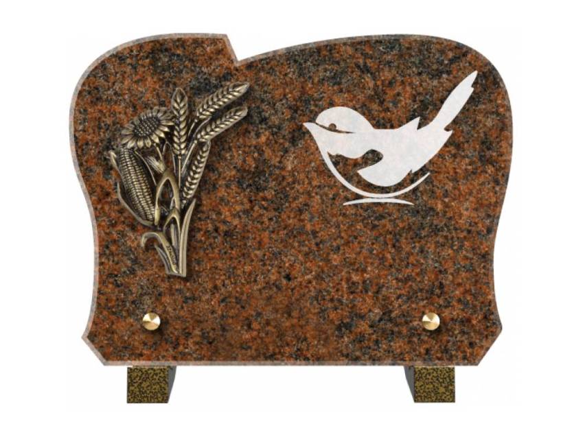 Modern expressive granite plaque.