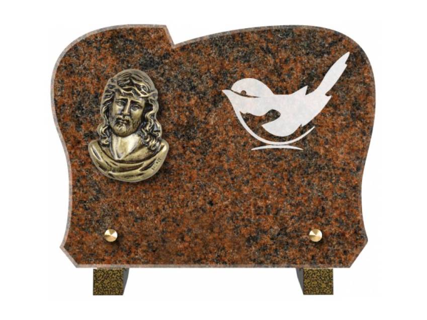 Modern expressive granite plaque.