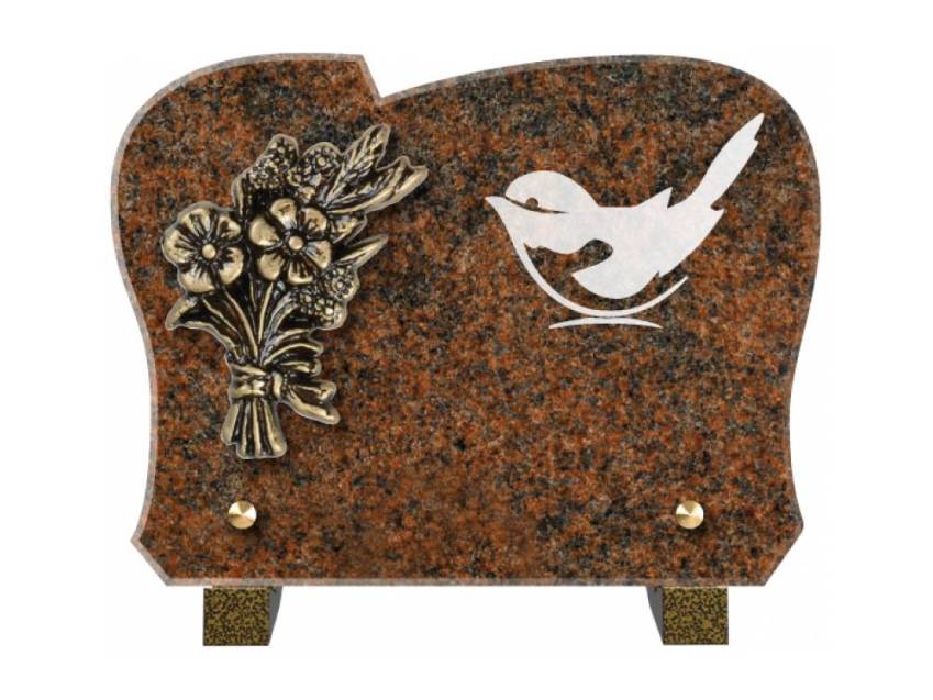 Modern expressive granite plaque.