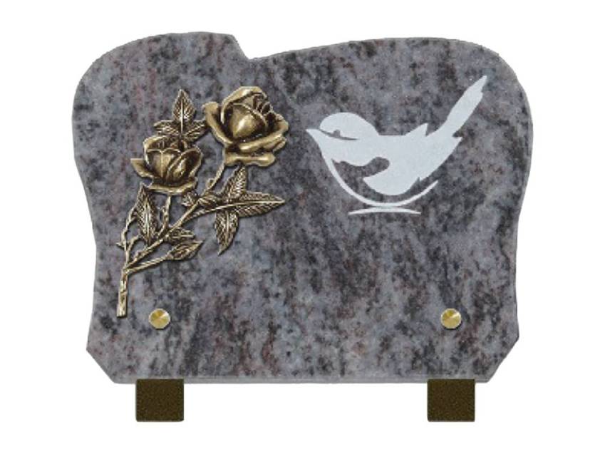 Modern expressive granite plaque.