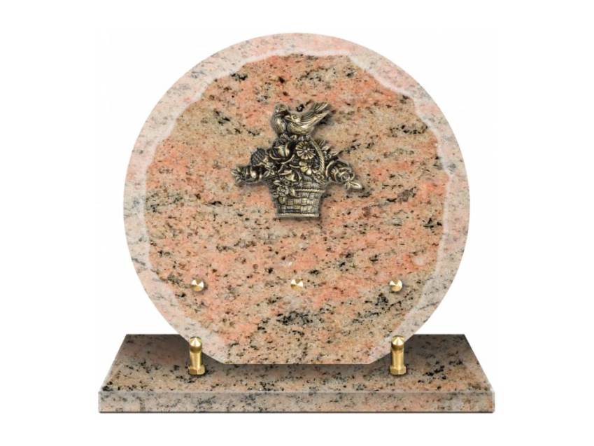 Granite plaque with a beautiful symbolic design.