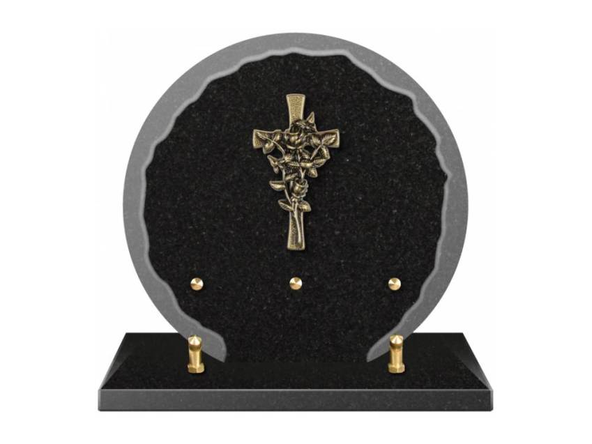 Granite plaque with a beautiful symbolic design.