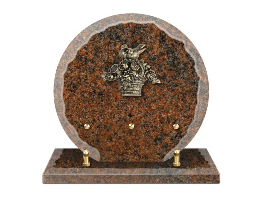 Granite plaque with a beautiful symbolic design.