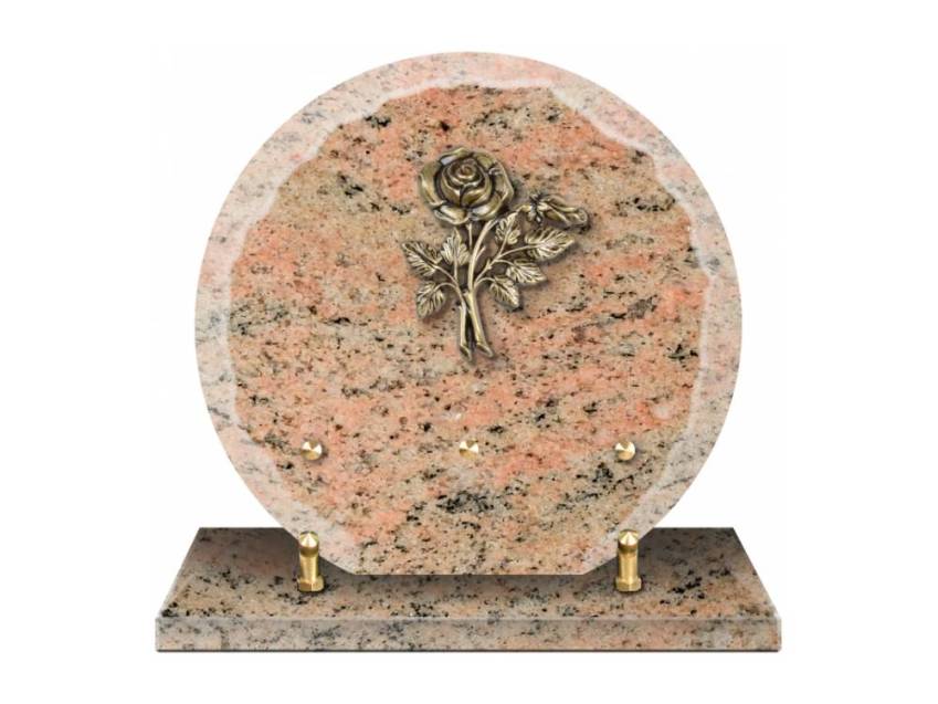 Granite plaque with a beautiful symbolic design.