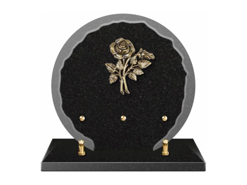 Granite plaque with a beautiful symbolic design.