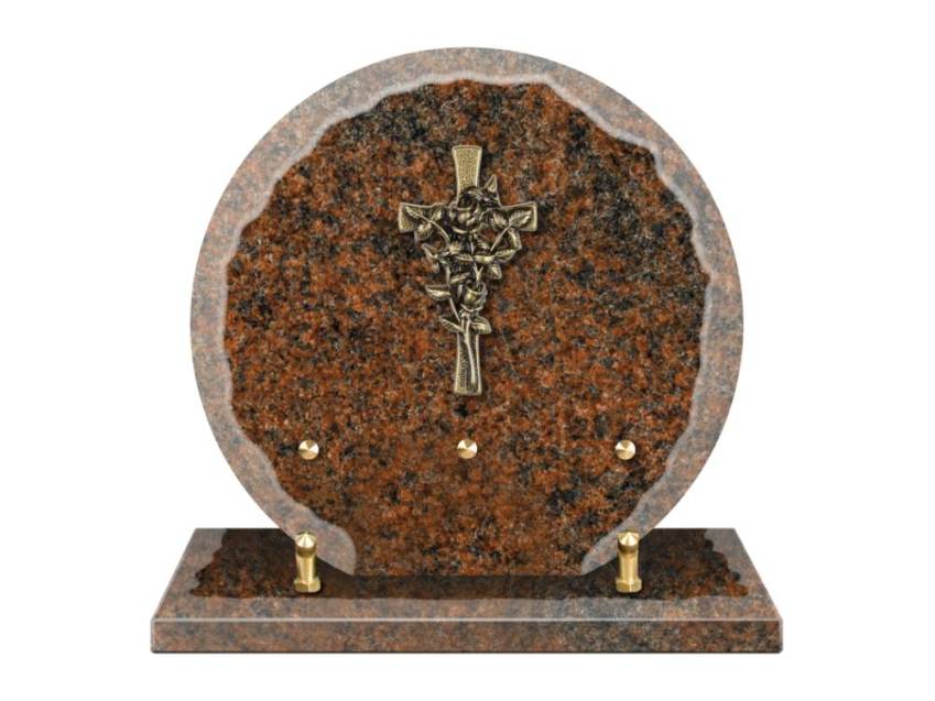 Granite plaque with a beautiful symbolic design.