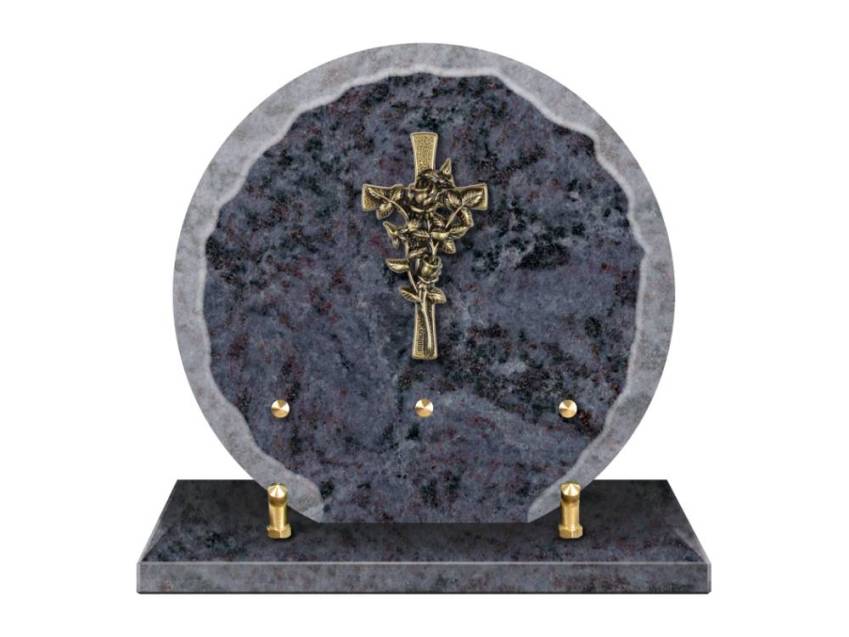 Granite plaque with a beautiful symbolic design.