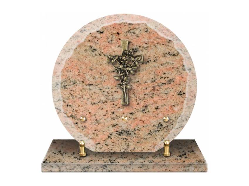 Granite plaque with a beautiful symbolic design.