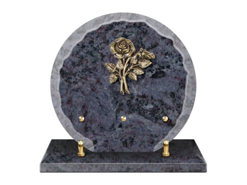 Granite plaque with a beautiful symbolic design.