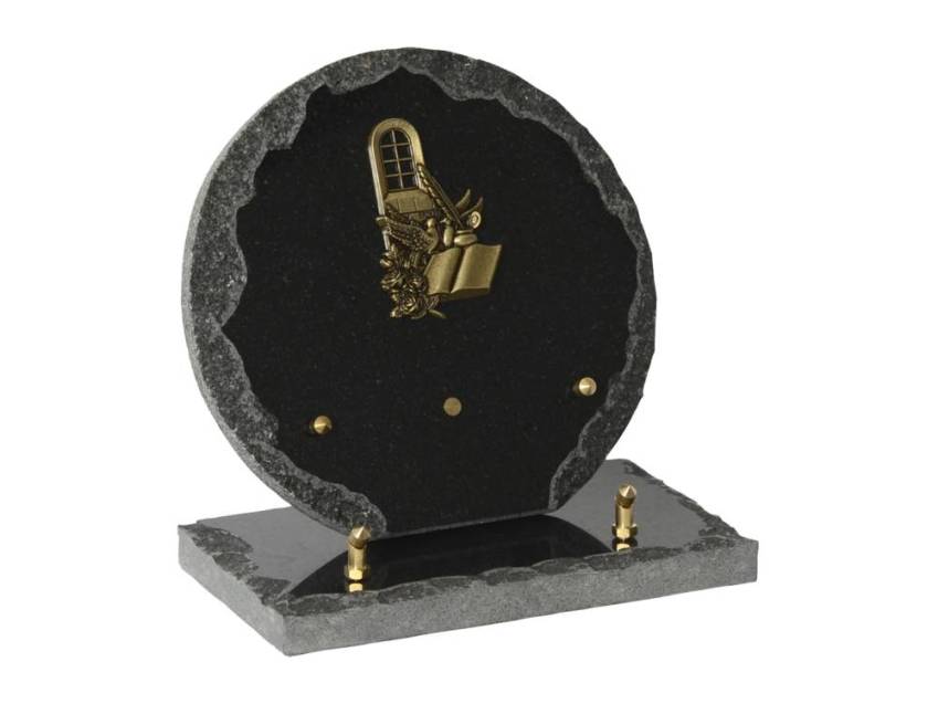 Granite plaque with a beautiful symbolic design.