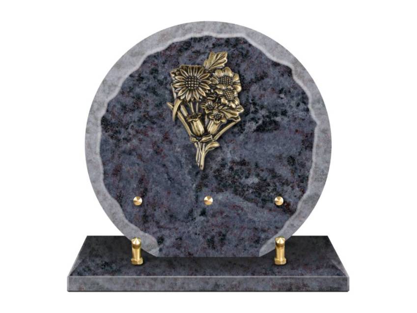 Granite plaque with a beautiful symbolic design.