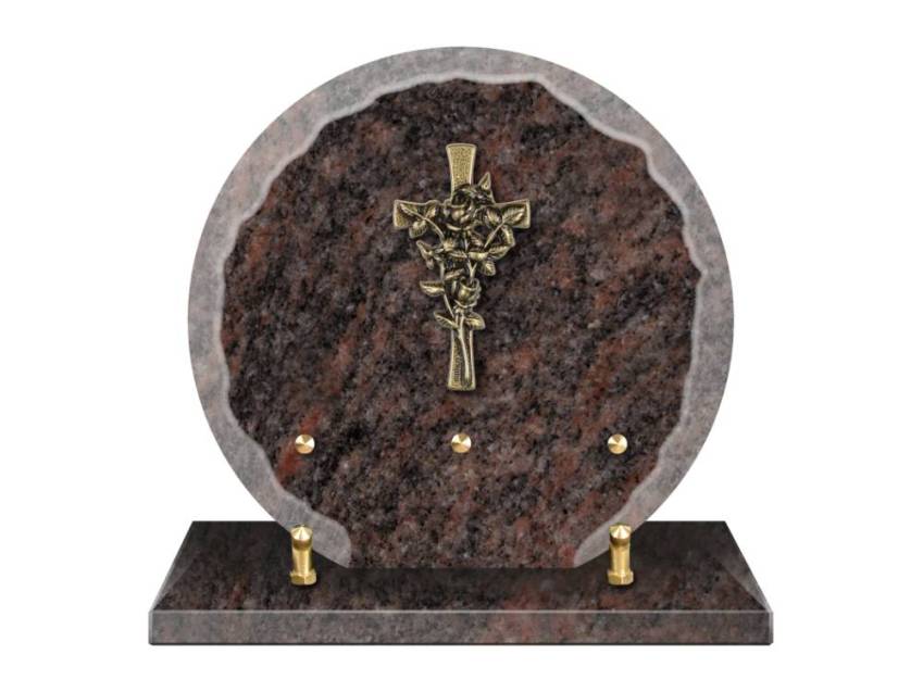 Granite plaque with a beautiful symbolic design.