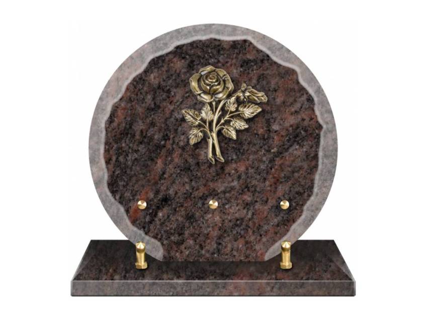 Granite plaque with a beautiful symbolic design.