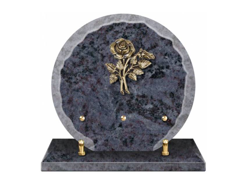 Granite plaque with a beautiful symbolic design.