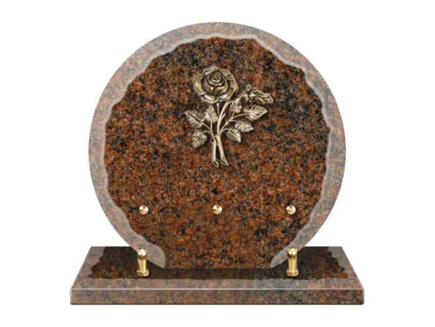 Granite plaque with a beautiful symbolic design.