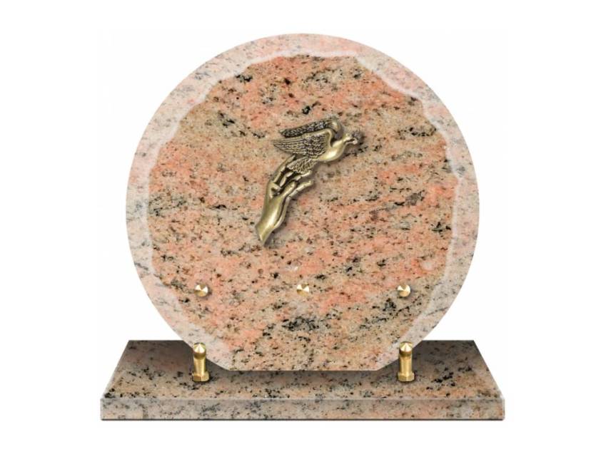 Granite plaque with a beautiful symbolic design.