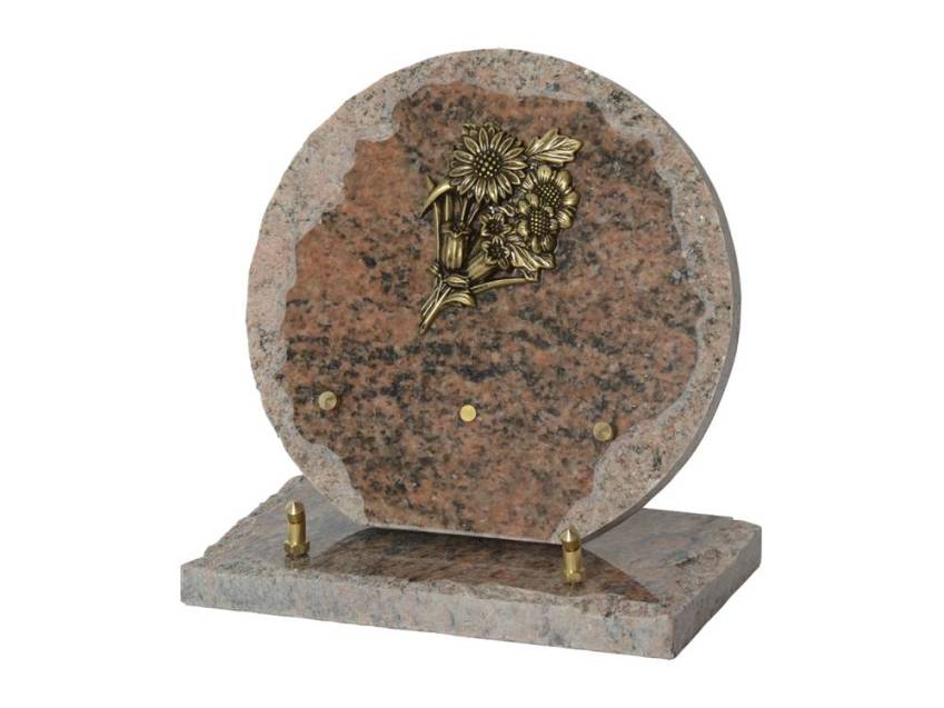 Granite plaque with a beautiful symbolic design.