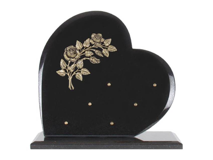 Authentic Granite Heart Plaque.