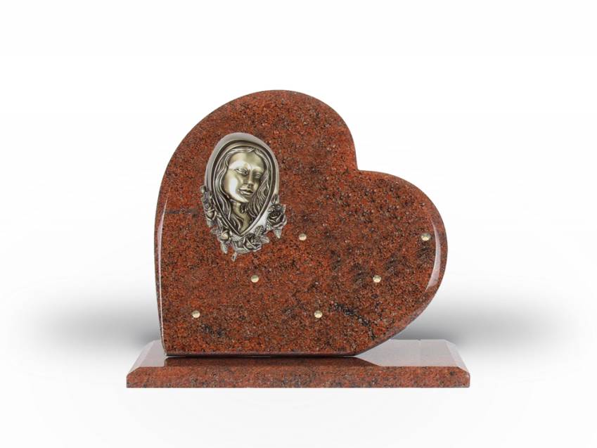 Authentic Granite Heart Plaque.