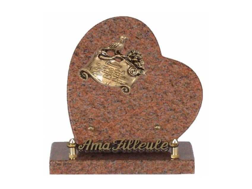 Classic Granite Heart Plaque.